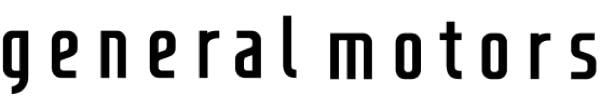 Logo General Motors en noir et blanc.